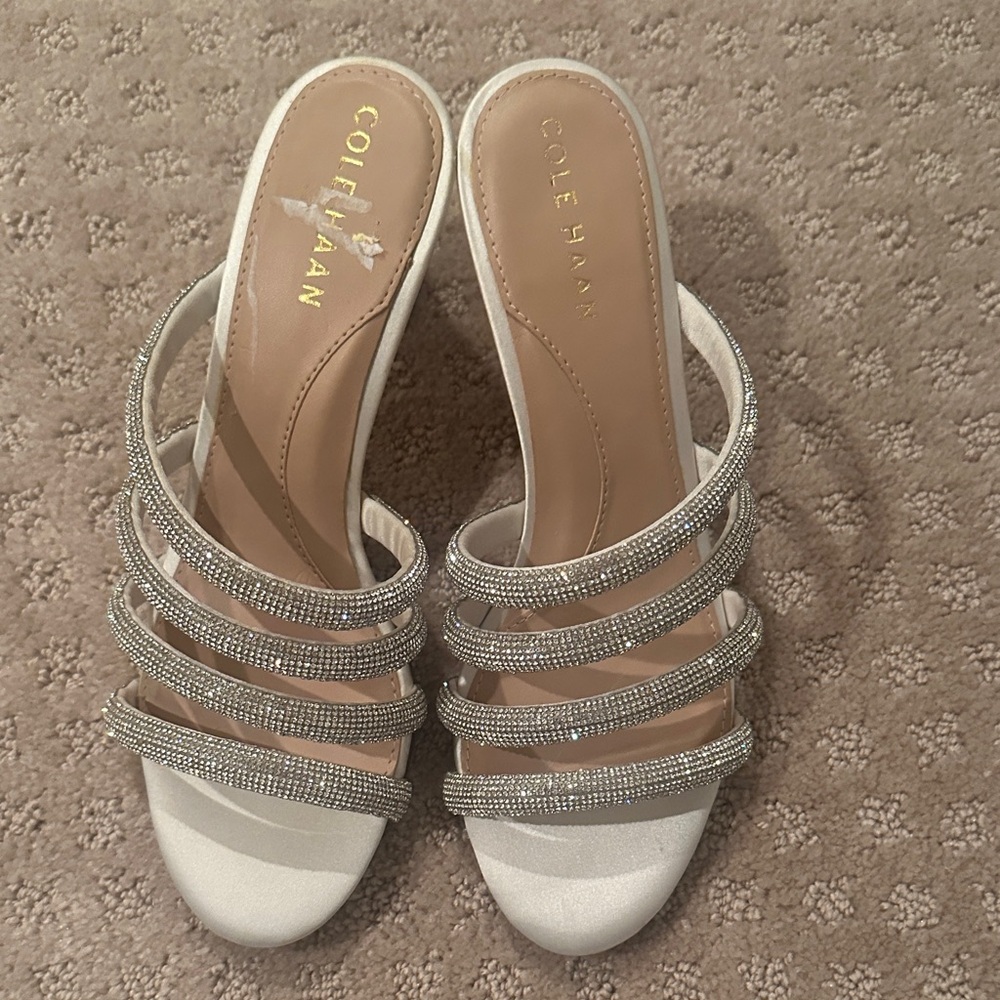 Cole Haan Women's Silver Strappy Heels